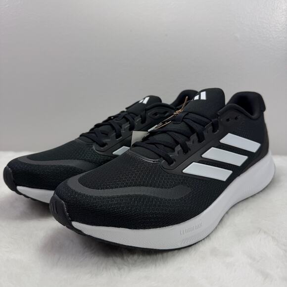 ADIDAS MENS RUNFALCON 5 RUNNING SHOES - BLACK - SIZE 12 NWB - Picture 2 of 11